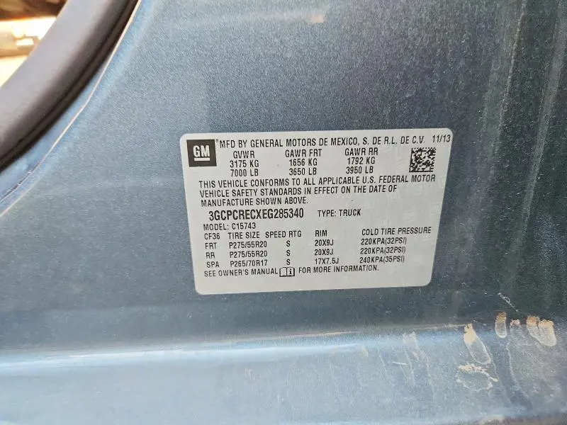 2014 CHEVROLET SILVERADO C1500 LT  
