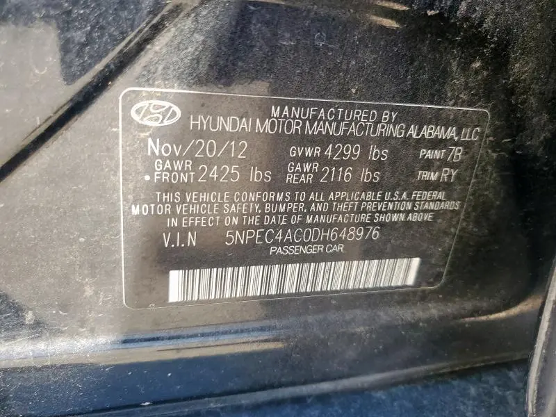 2013 HYUNDAI SONATA SE  