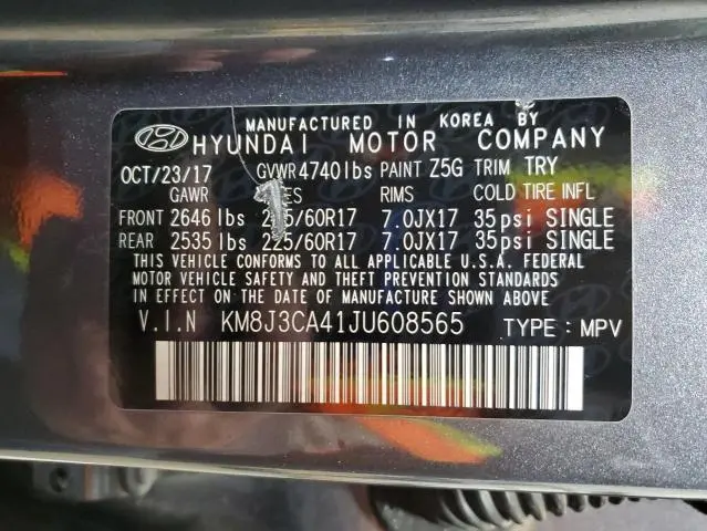 2018 HYUNDAI TUCSON SEL  