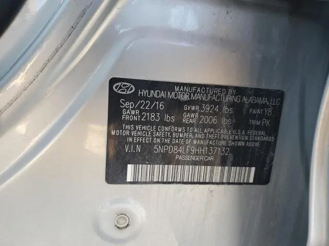 2017 HYUNDAI ELANTRA SE  