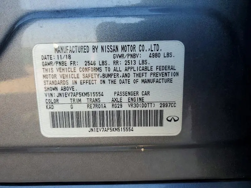 2019 INFINITI Q50 3.0T LUXE  