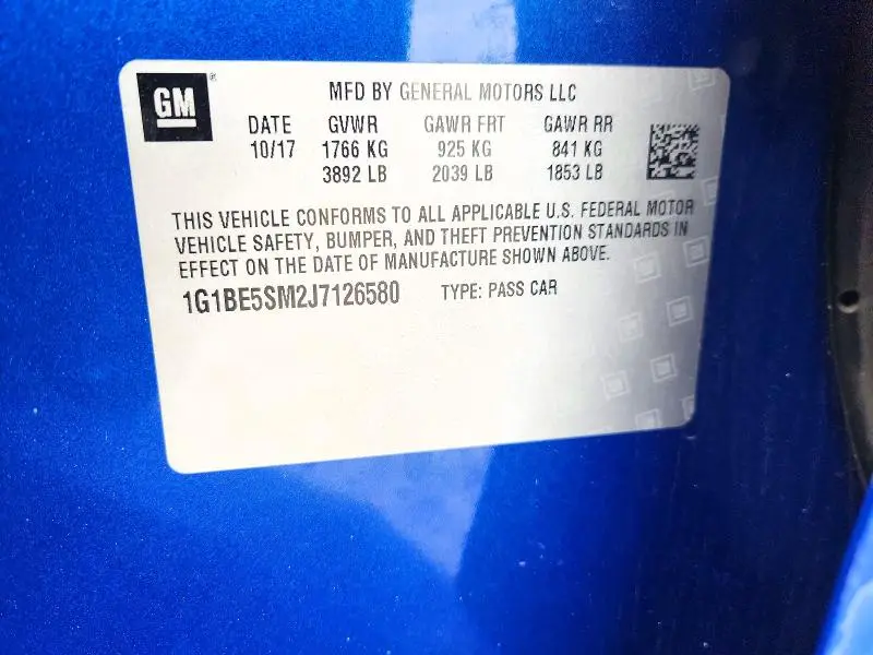 2018 CHEVROLET CRUZE LT  