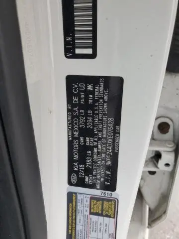 2019 KIA FORTE FE  