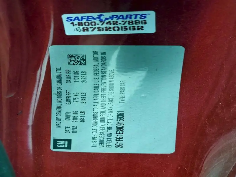 2013 CHEVROLET CAMARO LT  