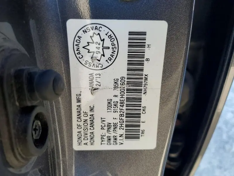 2014 HONDA CIVIC LX  