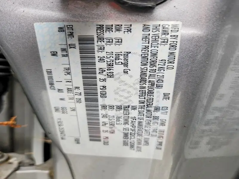 2012 FORD FOCUS SE  