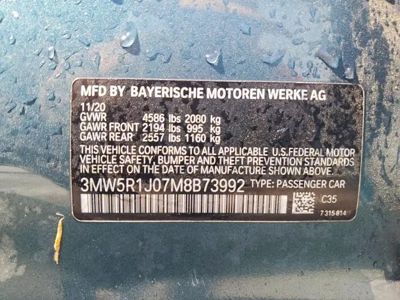 2021 BMW 330I   