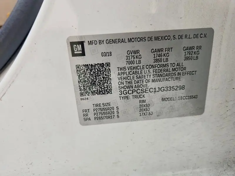 2018 CHEVROLET SILVERADO C1500 LTZ  
