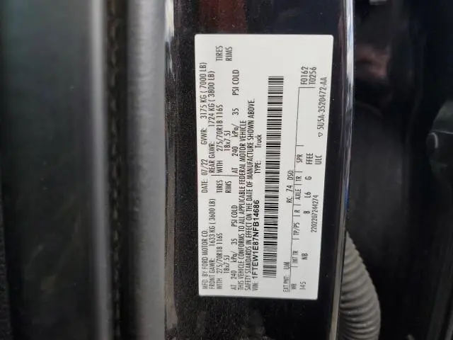 2022 FORD F150 SUPERCREW  