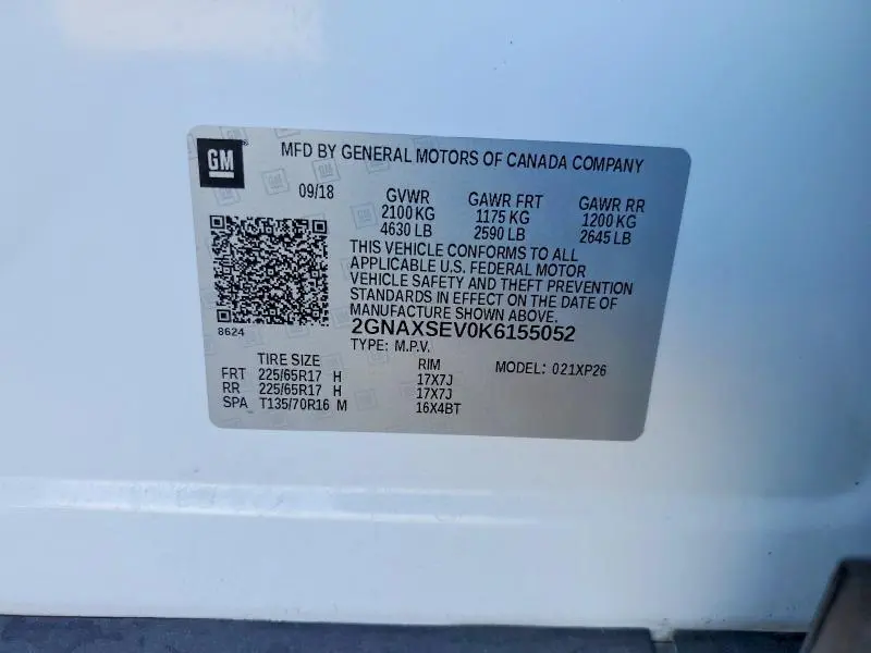 2019 CHEVROLET EQUINOX LS  