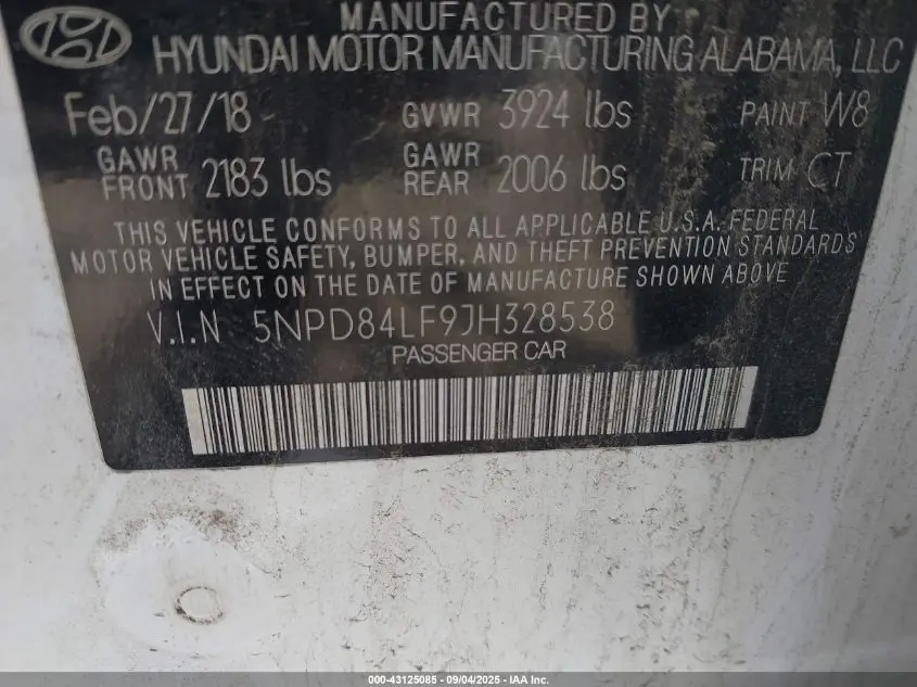 2018 HYUNDAI ELANTRA VALUE EDITION