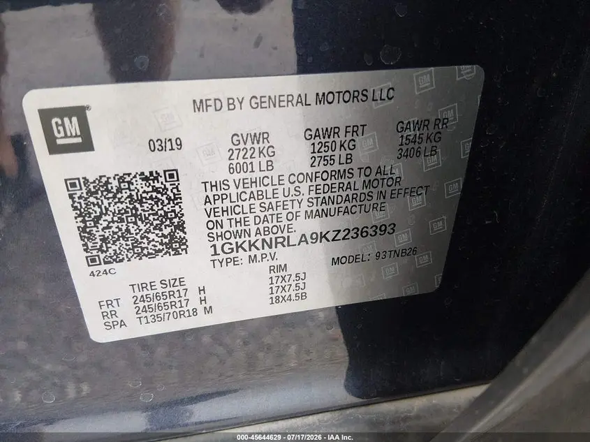 2019 GMC ACADIA SLE-1