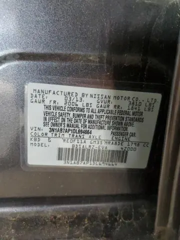 2013 NISSAN SENTRA S  