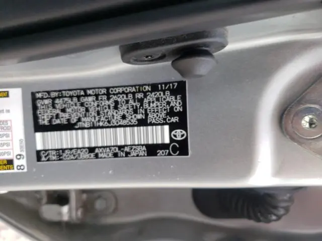 2018 TOYOTA CAMRY L
