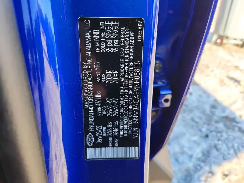 2022 HYUNDAI TUCSON SE  