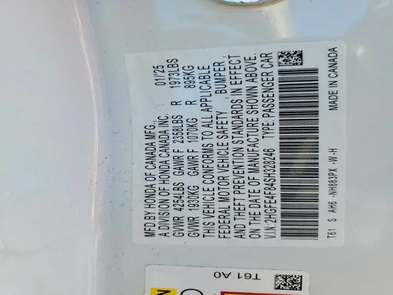 2025 HONDA CIVIC SPORT  