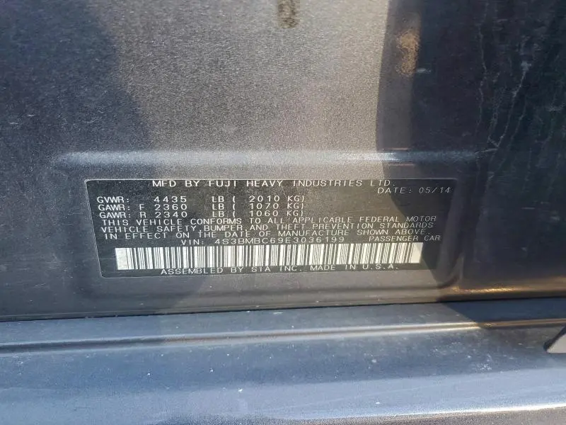 2014 SUBARU LEGACY 2.5I PREMIUM  