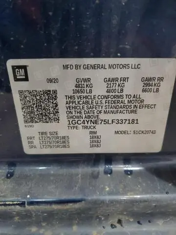 2020 CHEVROLET SILVERADO K2500 HEAVY DUTY LT  