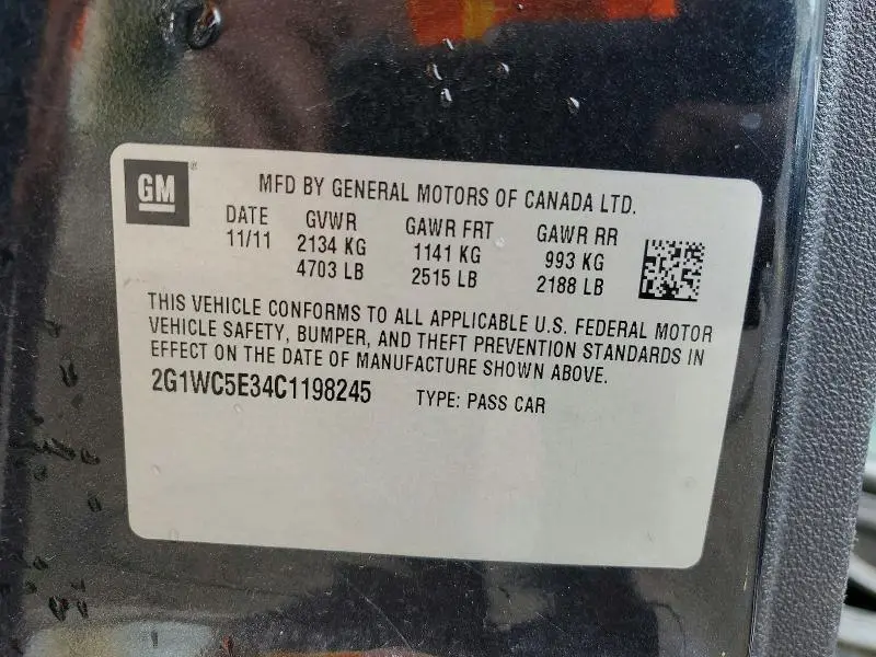 2012 CHEVROLET IMPALA LTZ  