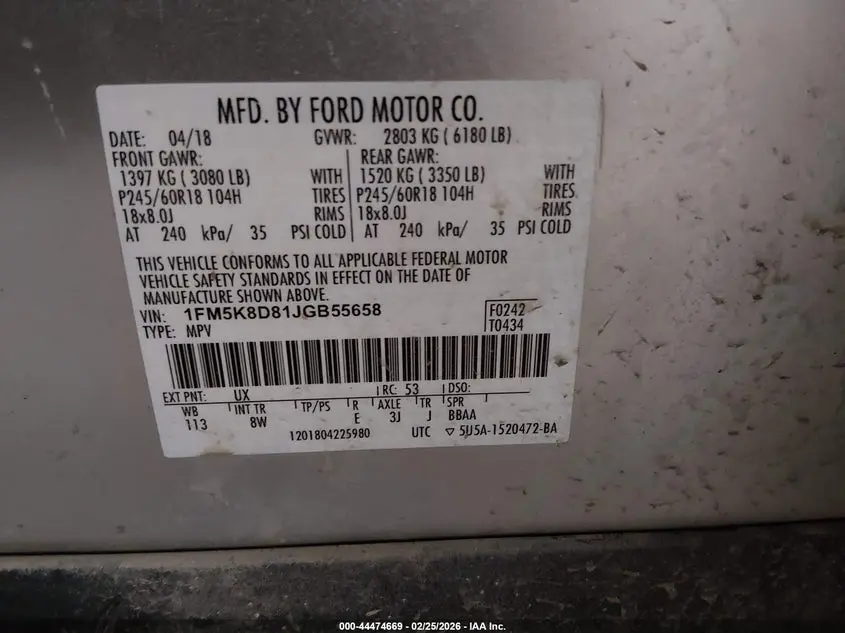 2018 FORD EXPLORER XLT