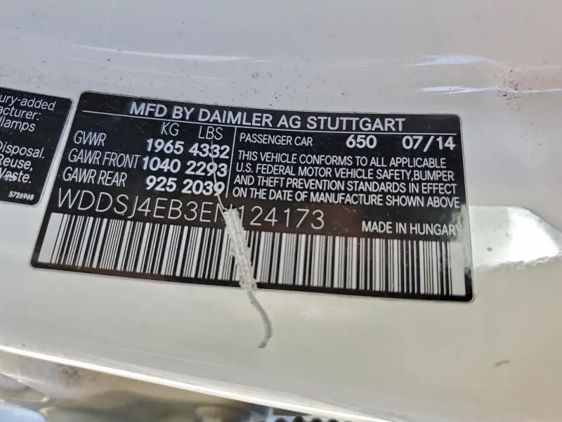 2014 MERCEDES-BENZ CLA 250  