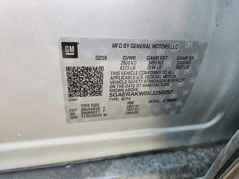 2019 BUICK ENCLAVE   