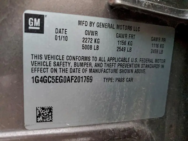 2010 BUICK LACROSSE CXL  