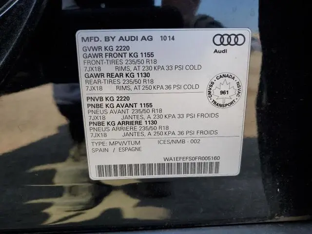 2015 AUDI Q3 PREMIUM PLUS  
