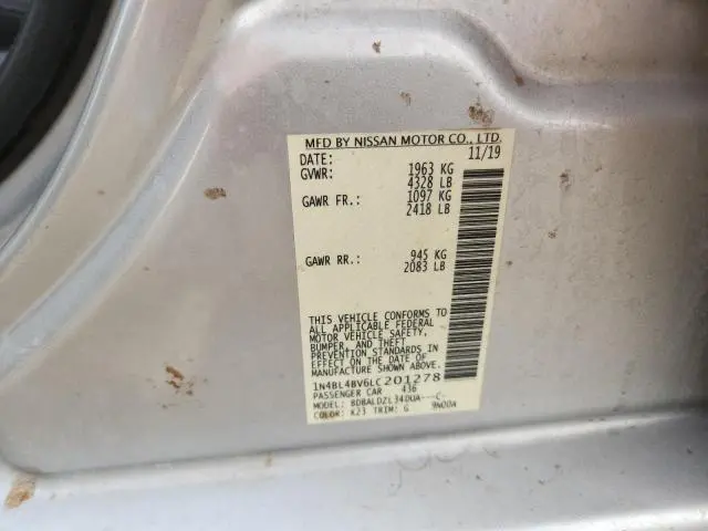 2020 NISSAN ALTIMA S  