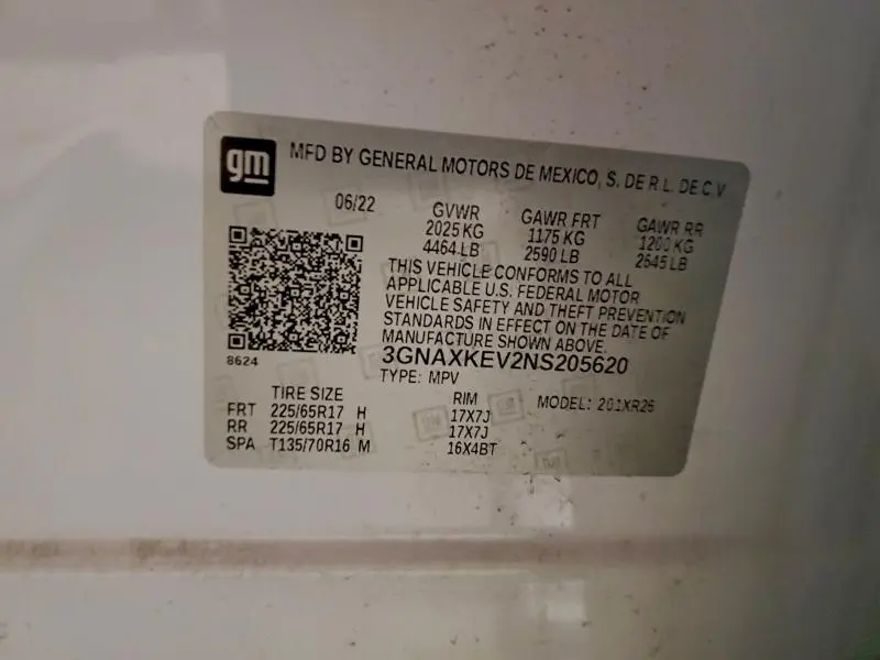 2022 CHEVROLET EQUINOX LT  