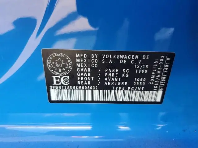 2019 VOLKSWAGEN GTI S  