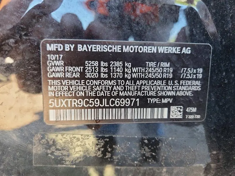 2018 BMW X3 XDRIVE30I  