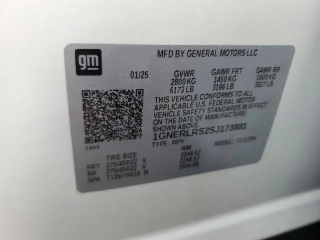 2025 CHEVROLET TRAVERSE RS  