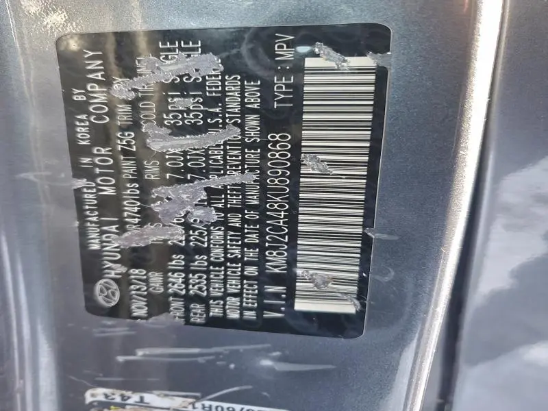 2019 HYUNDAI TUCSON SE  