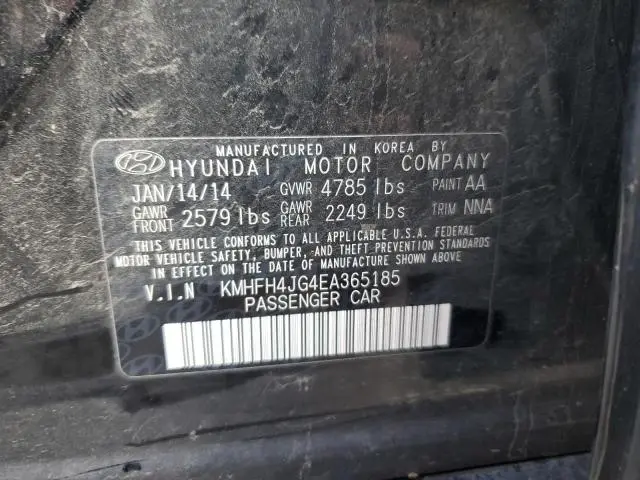 2014 HYUNDAI AZERA GLS  