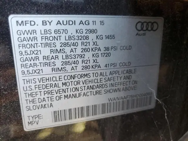 2017 AUDI Q7 PRESTIGE  