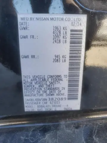 2024 NISSAN ALTIMA SV  