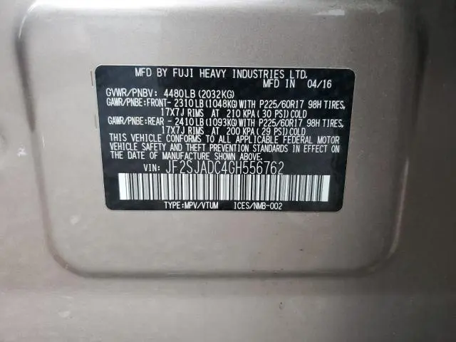 2016 SUBARU FORESTER 2.5I PREMIUM  