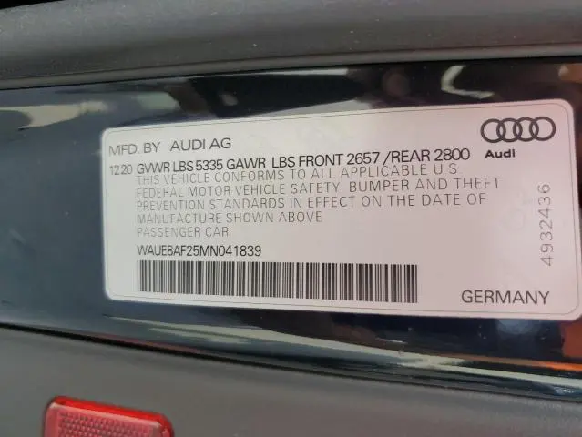 2021 AUDI A6 PREMIUM PLUS  