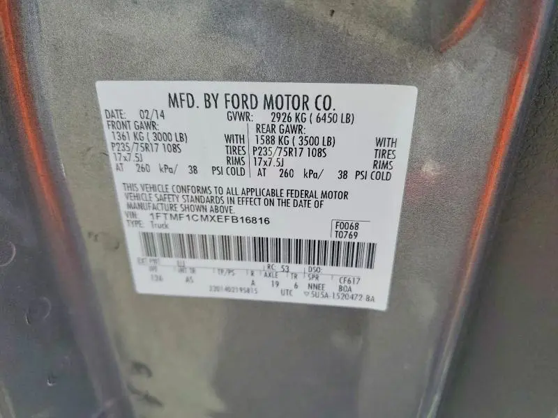 2014 FORD F150   