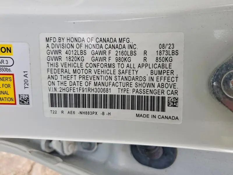 2024 HONDA CIVIC TOURING  