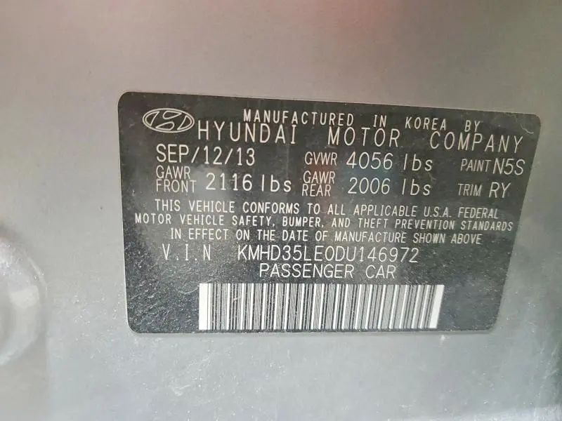 2013 HYUNDAI ELANTRA GT BASE  