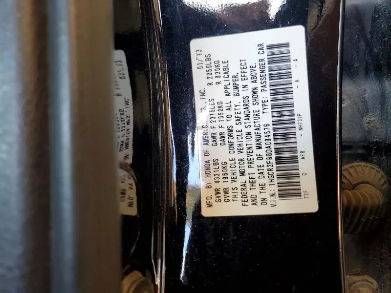 2013 HONDA ACCORD EXL  