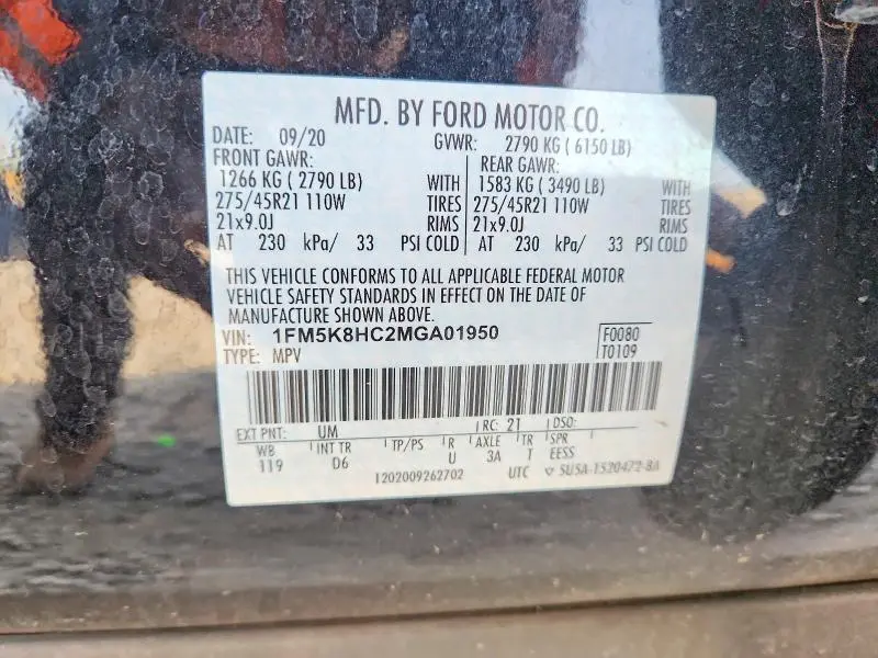 2021 FORD EXPLORER PLATINUM  