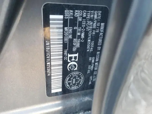 2020 NISSAN ROGUE SPORT S  