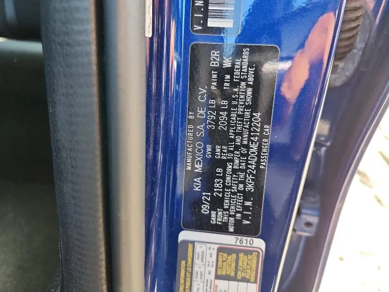 2021 KIA FORTE LXS  