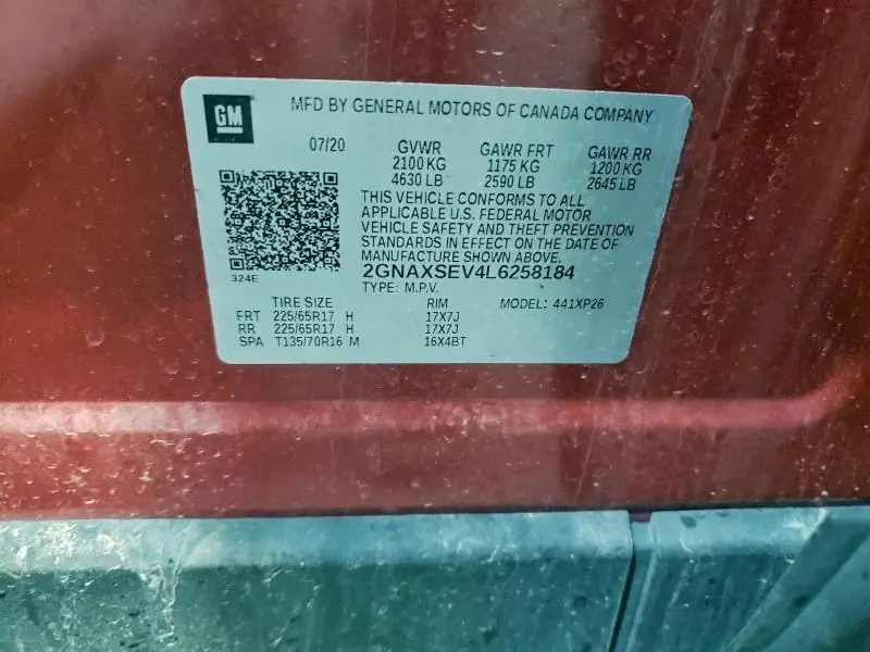 2020 CHEVROLET EQUINOX LS  