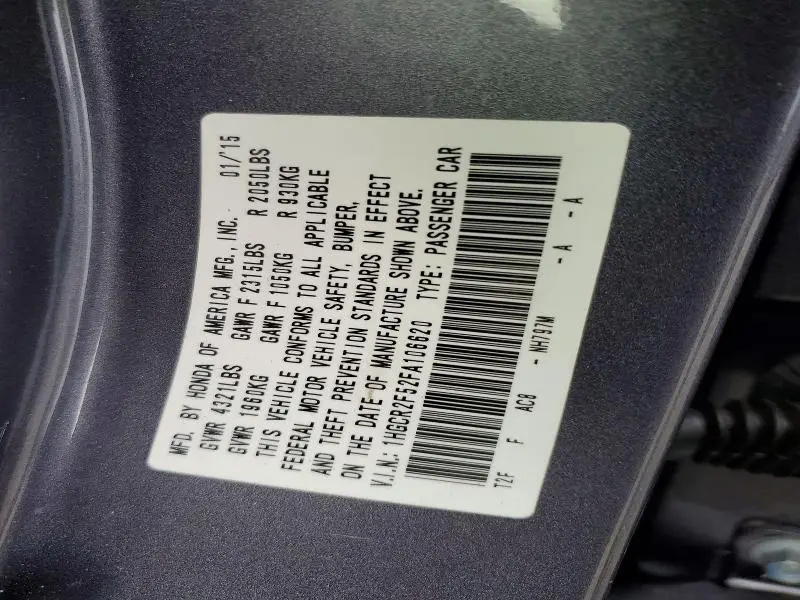 2015 HONDA ACCORD SPORT  