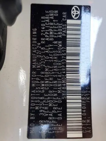 2024 TOYOTA COROLLA LE  