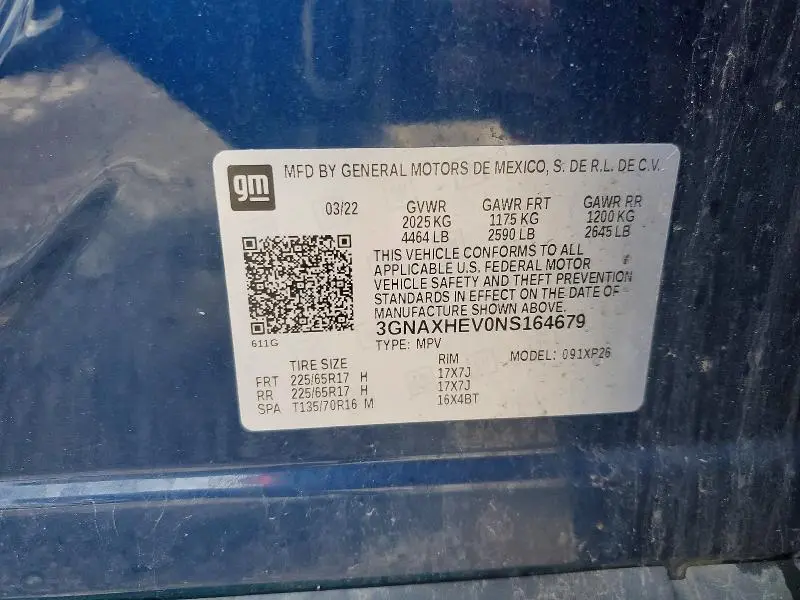 2022 CHEVROLET EQUINOX LS  